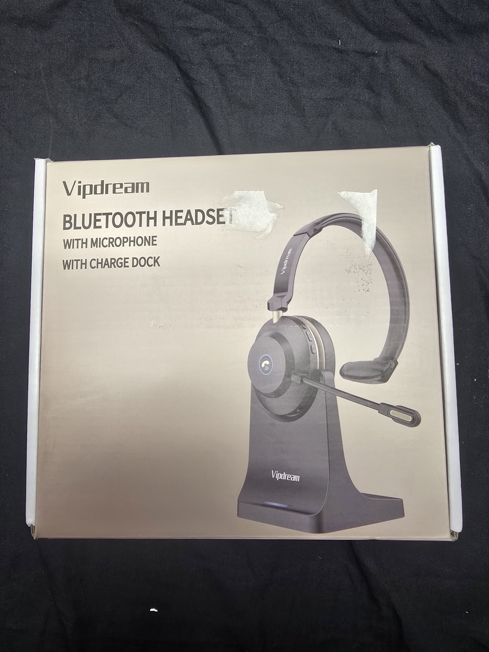 Black Bluetooth On-Ear Headset with Microphone